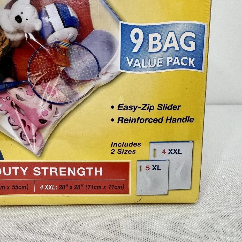 Zip N' Go by Space Bag 9 Bag Value Pack XL XXL New Sealed